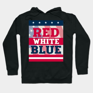 RED WHITE BLUE chemise vintage du 4 juillet, t-shirt du 4 juillet, 4 juillet usa, 4 juillet drapeau Hoodie